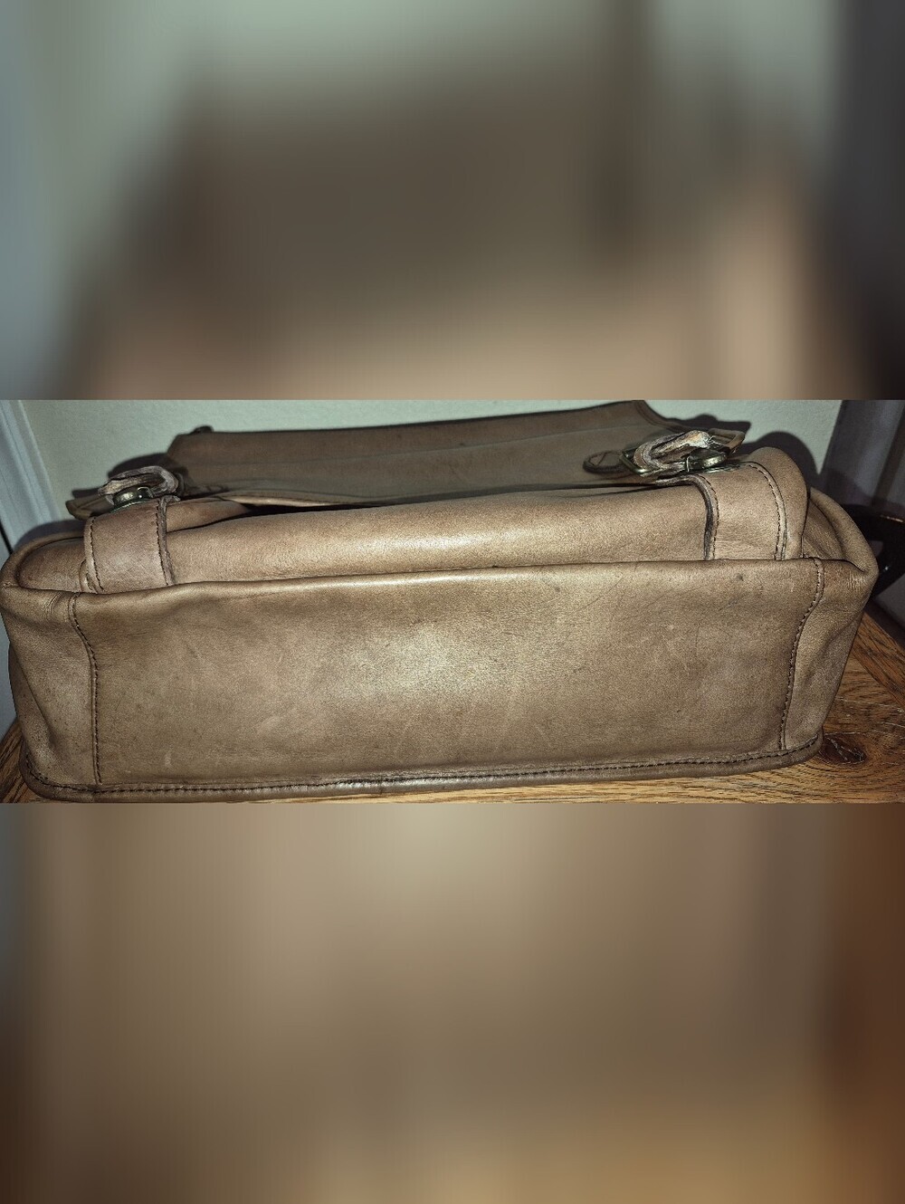 Heritage Leather Briefcase-Computer Bag/Portfolio 16”x12” Vintage Brown - Picture 5 of 14